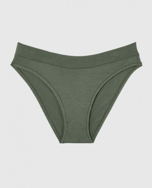 La Senza High Leg Bikini Panty Women's Underwear Dark Forest | nX4KCIZx