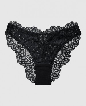 La Senza High Leg Cheeky Panty Women's Underwear Black | WvhlBWWS