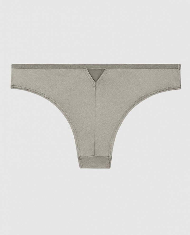 La Senza Cheeky Panty Women's Underwear Silver | 48QmkiKM