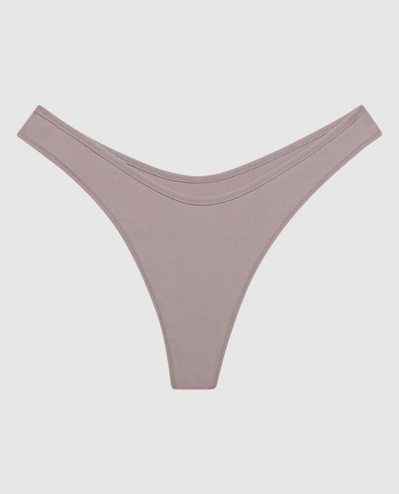 La Senza High Leg Thong Panty Women\'s Underwear Winterberry | d9pREtQ8