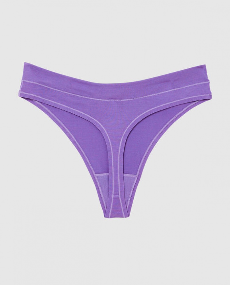 La Senza High Leg Thong Panty Women's Underwear Flower | gr3TAnhJ
