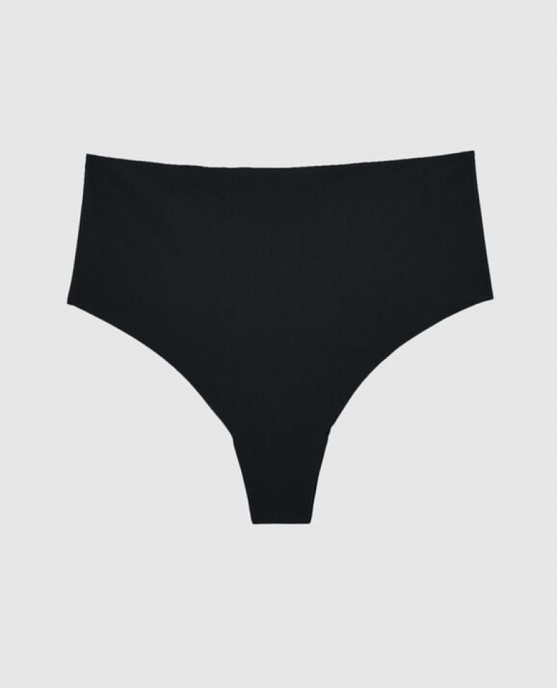 La Senza High Waist Thong Panty Women\'s Underwear Black | RG1CvIuG