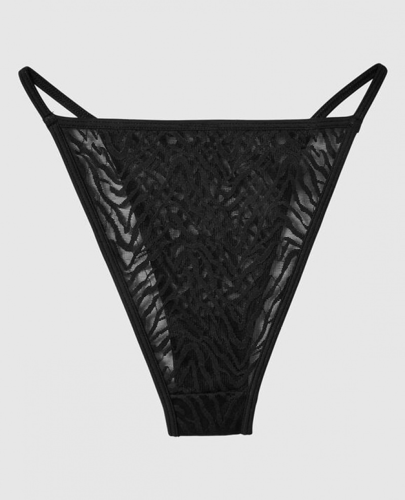 La Senza Mini Cheeky Panty Women's Underwear Black | UOK7OdwR