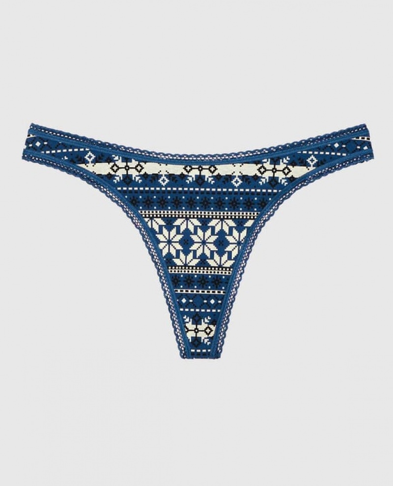 La Senza Thong Panty Women\'s Underwear Blue | 0hszAve0