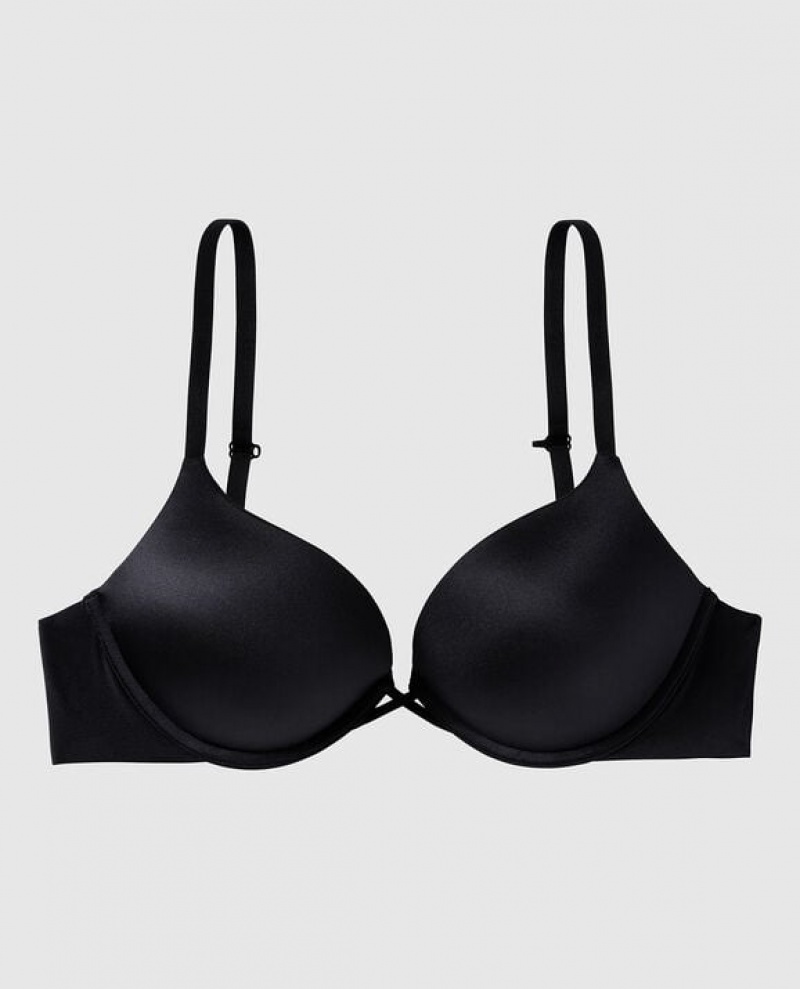 La Senza Up 2 Cup Push Up Women\'s Bras Black | tomY3K90